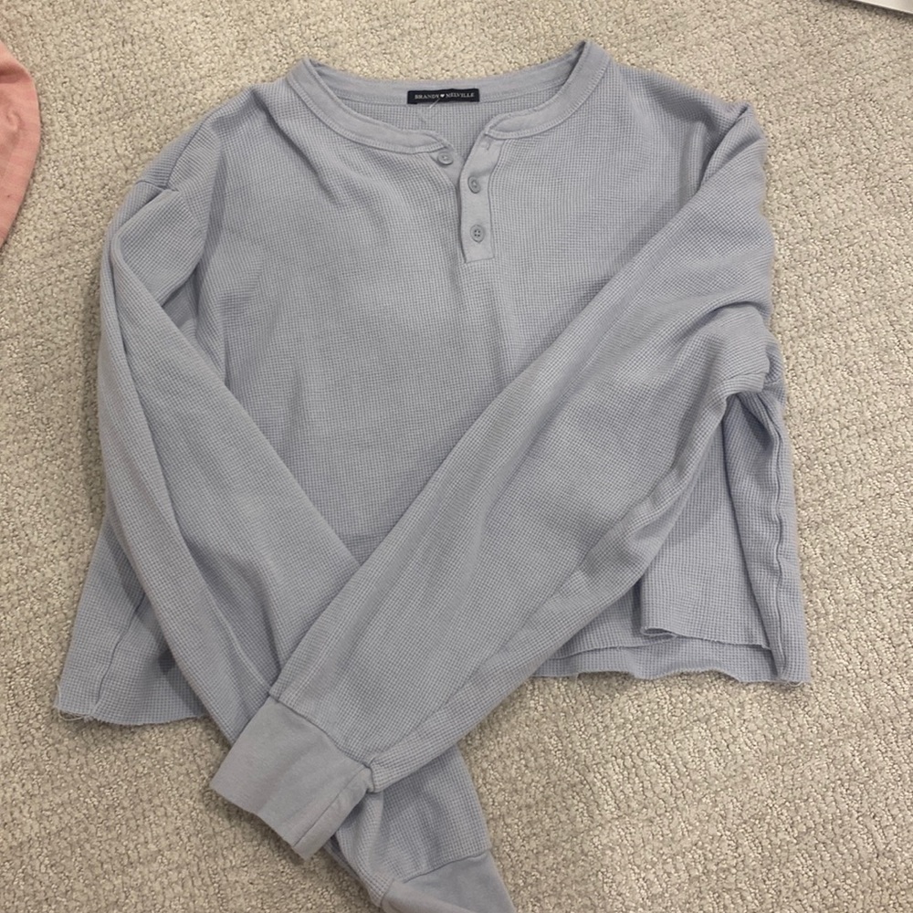 Brandy Melville, blue, long sleeve shirt